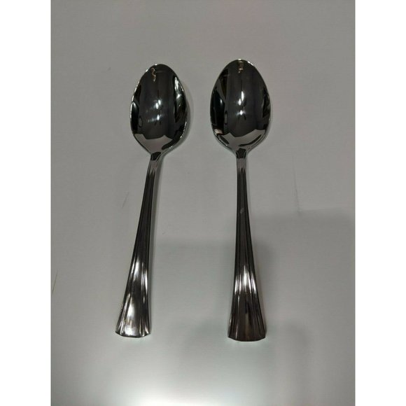 Reed & Barton BROOKSHIRE 2 Solid Serving Spoon Stainless Flatware 8 3/4" - Picture 1 of 8